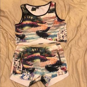 Crop top with shorts